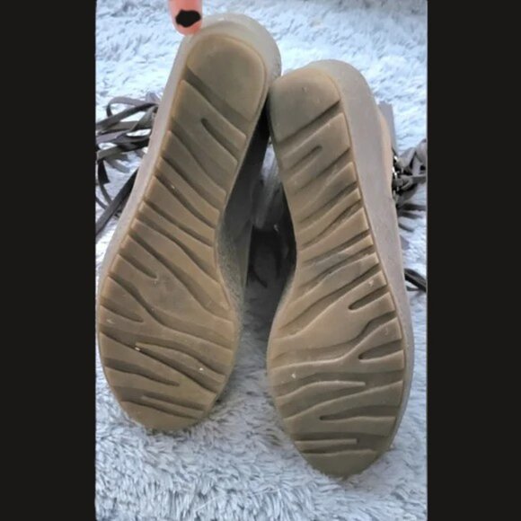 Pierre Dumas brown fringe/tassel ankle boot shoe size 8 - Picture 6 of 7